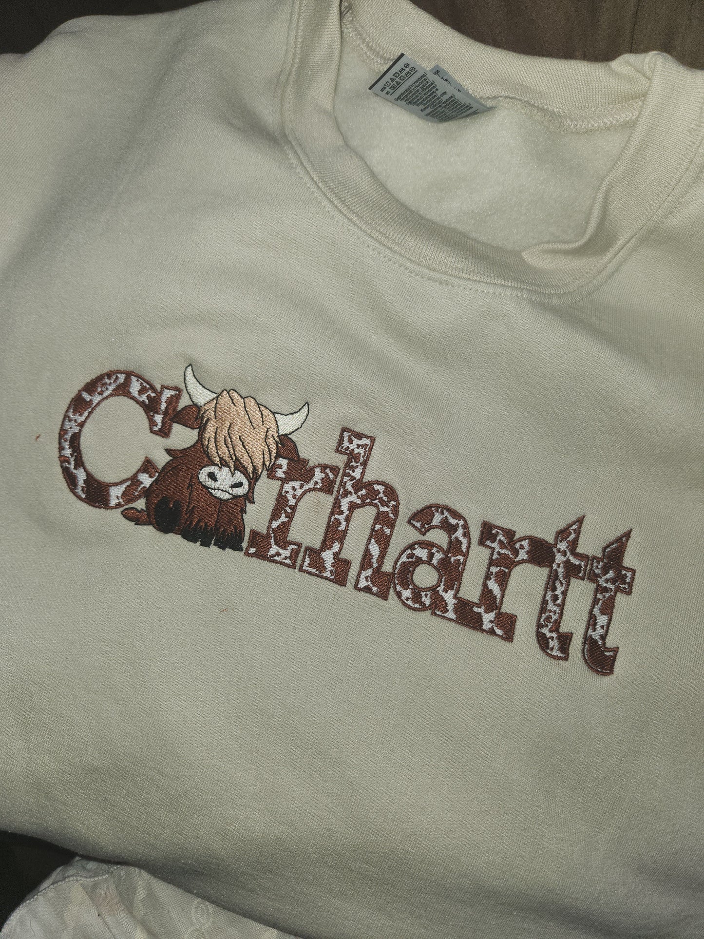 Highland Cow Embroidery