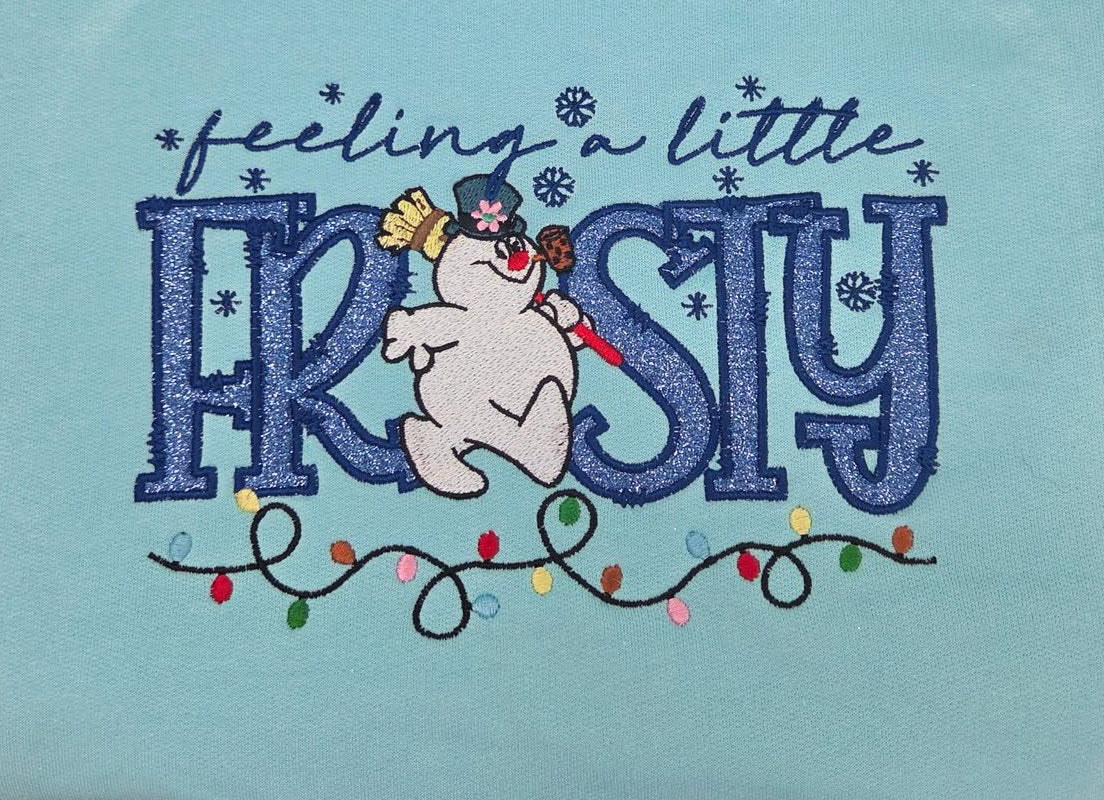 Feeling Frosty Embroidery With Glitter