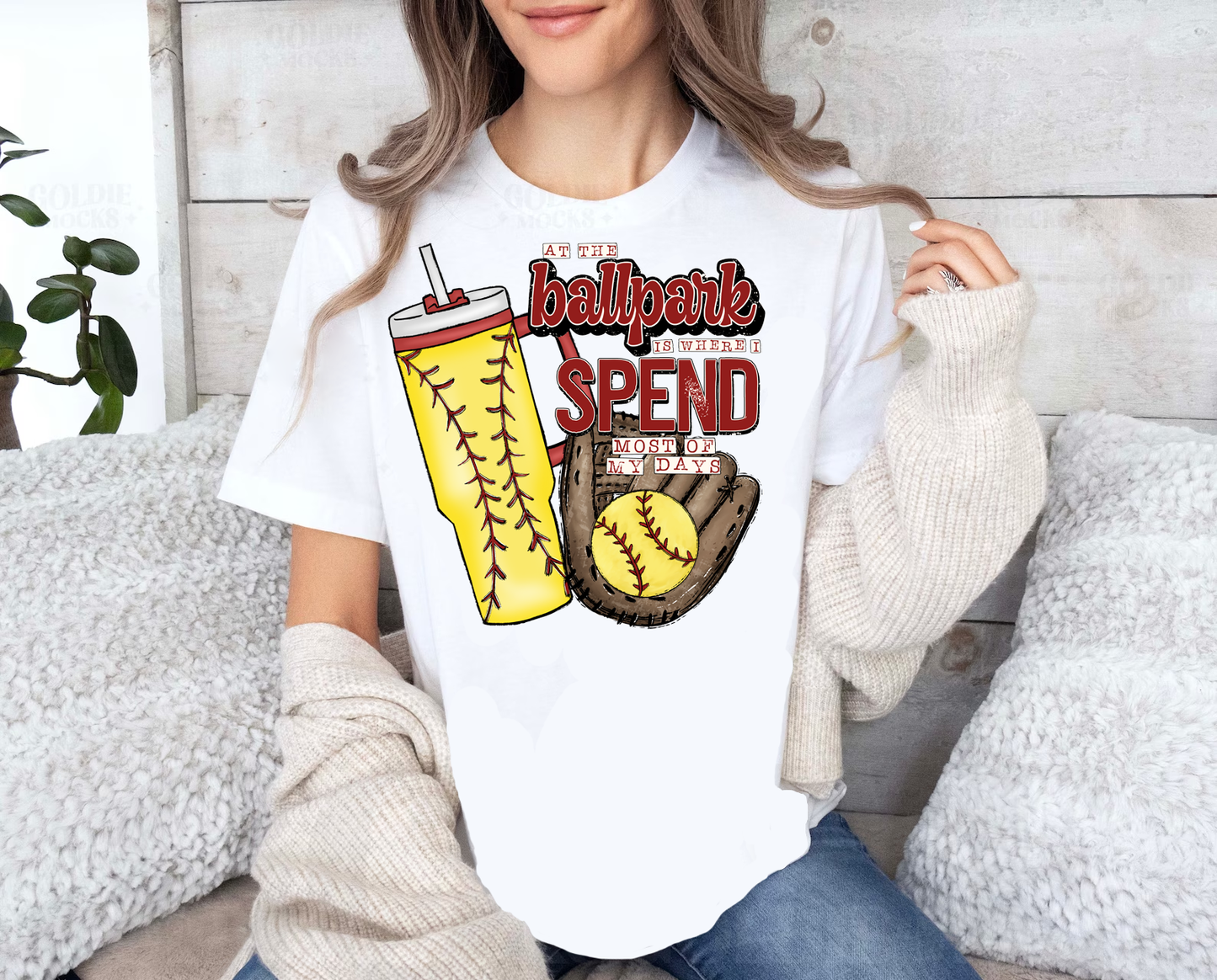 At the ballpark is where I spend most of my time softball Shirt