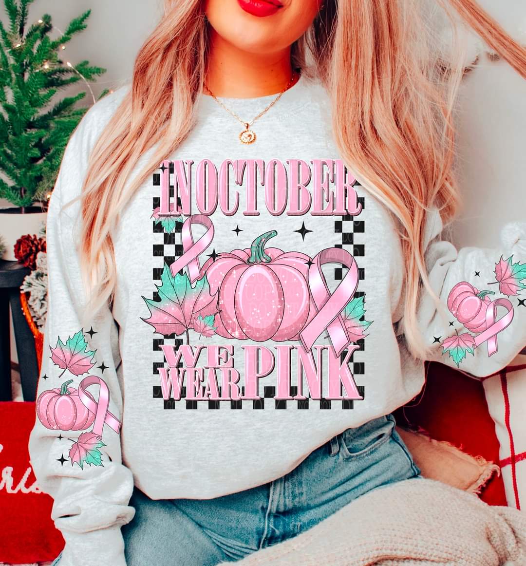 In October We Wear Pink with sleeve