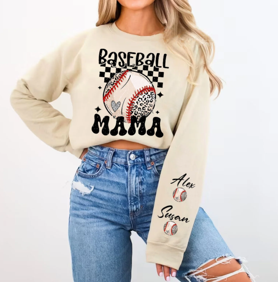 Baseball Mama With Sleeve
