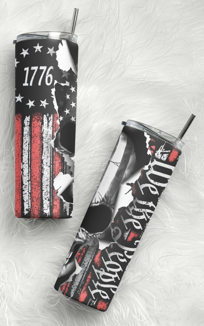 We The People 1776 Skull Tumbler