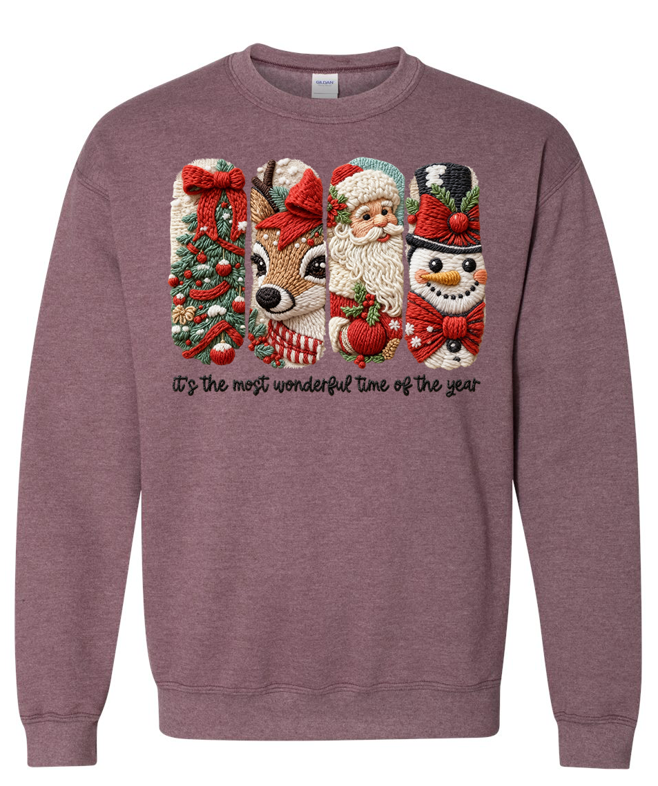 Chunky Knit Coquette Christmas Doodles Shirt