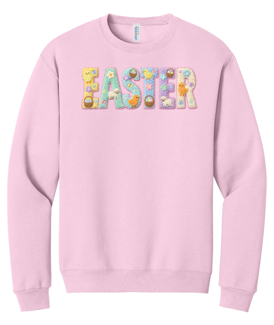 Faux Embroidery Chenille Easter