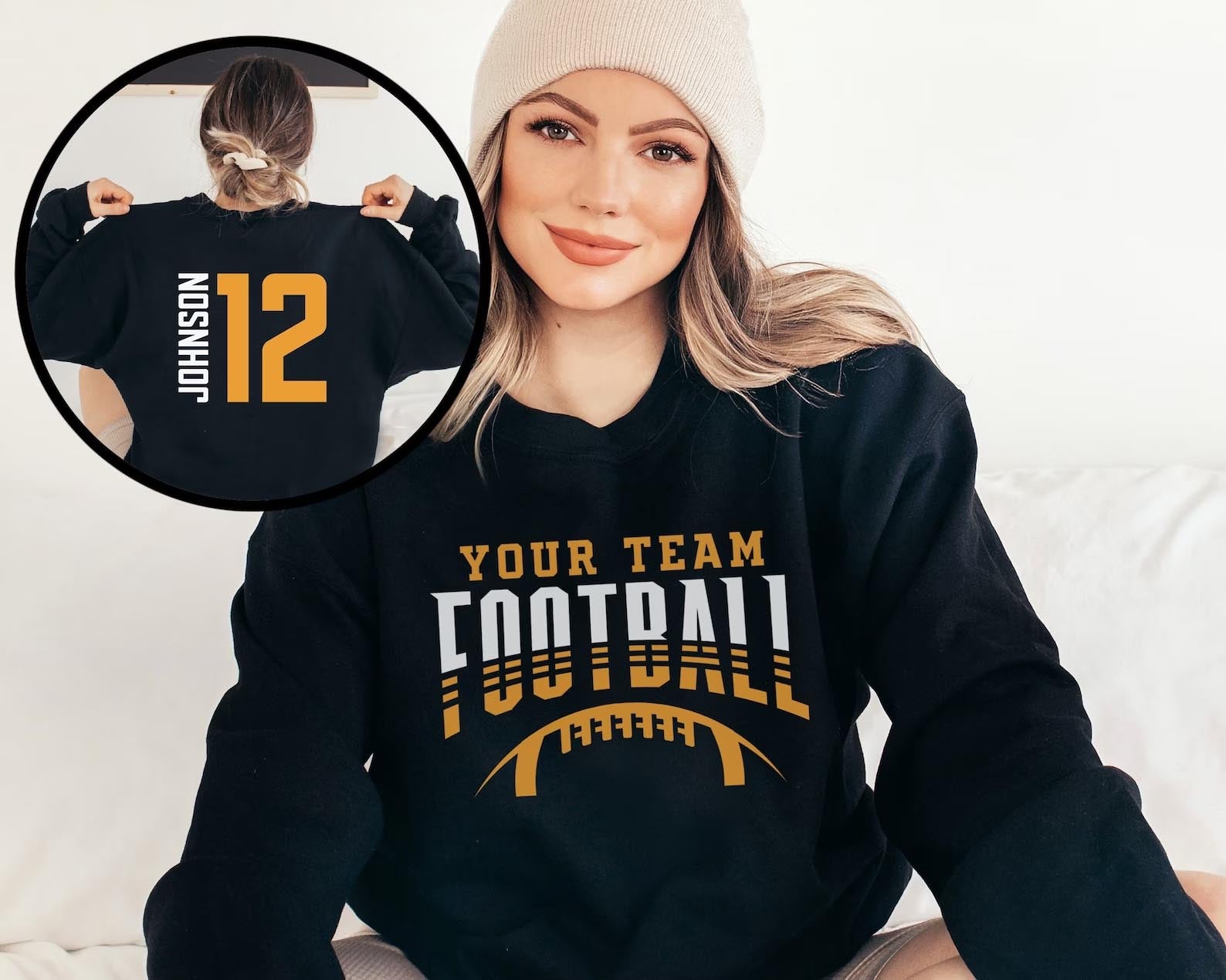 Personalized Football Hoodie/Crewneck
