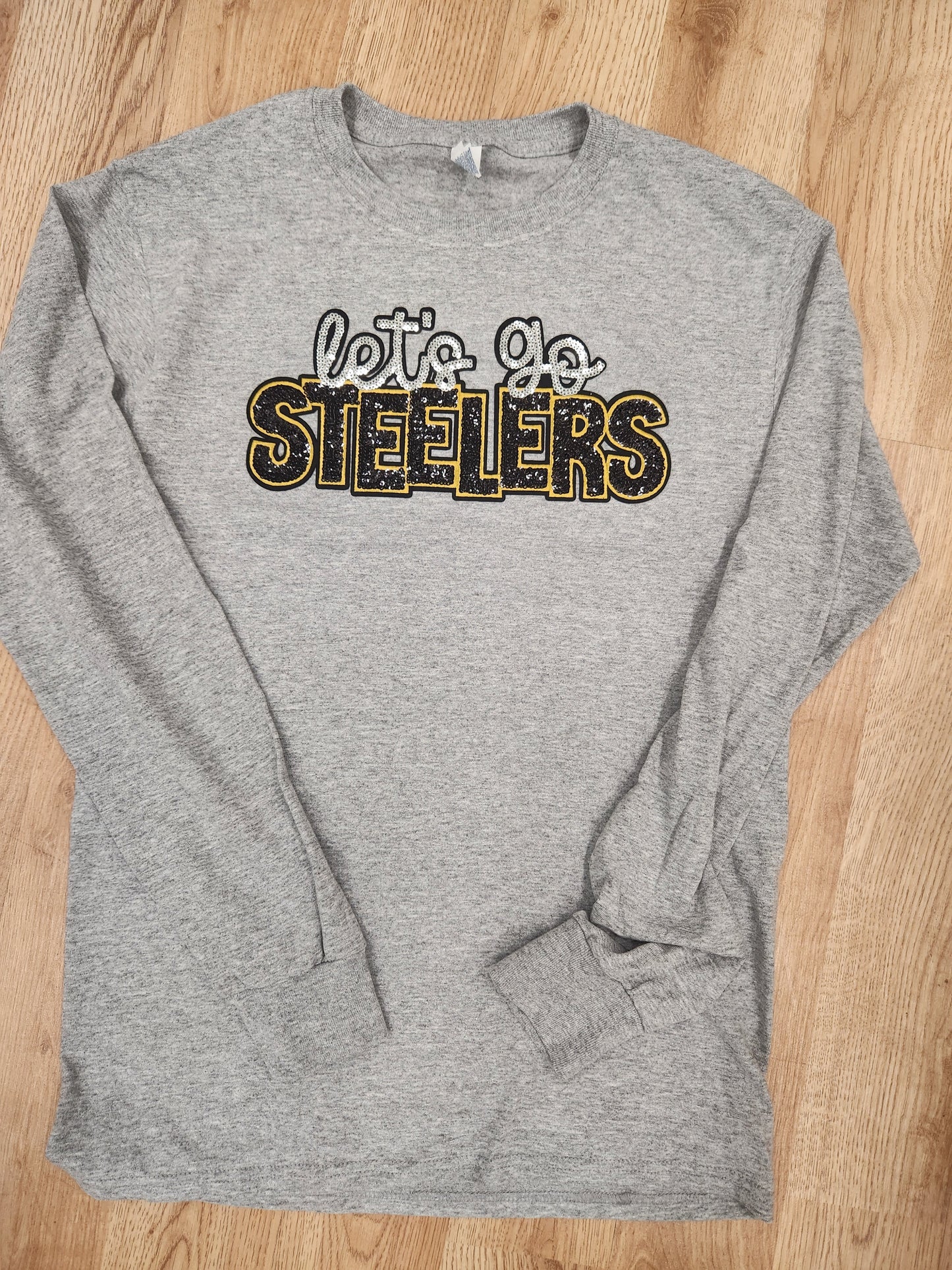 Let's Go Steelers Sequins Shirt