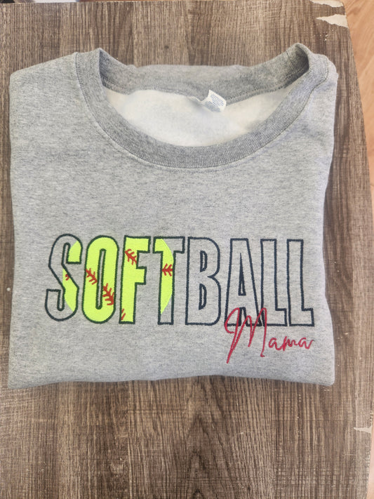 Embroidered Softball Mama