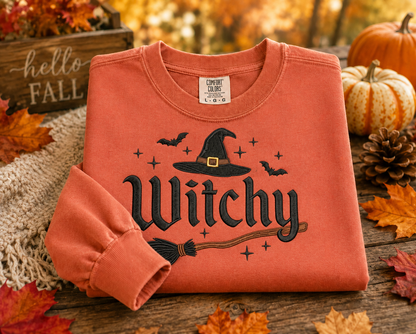 Embroidered Witchy Crewneck