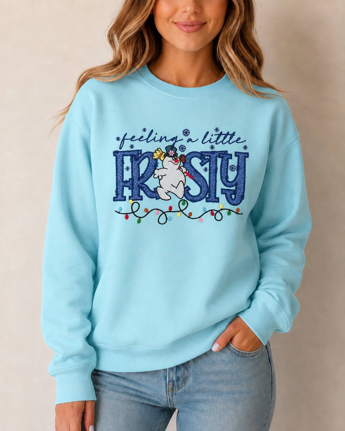 Feeling Frosty Embroidery With Glitter