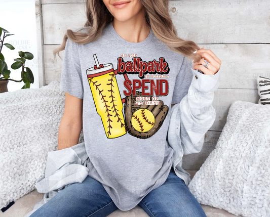 At the ballpark is where I spend most of my time softball Shirt