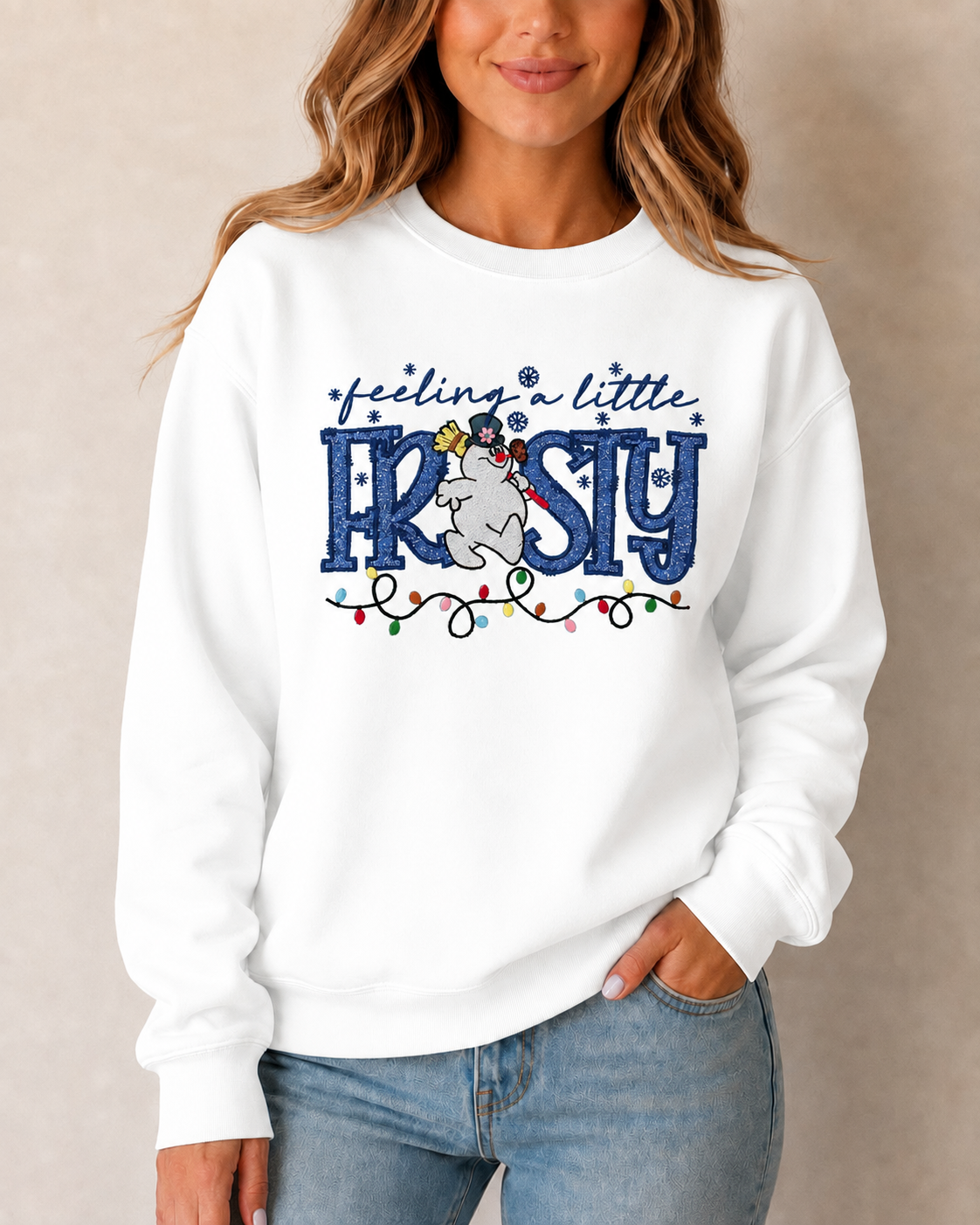 Feeling Frosty Embroidery With Glitter
