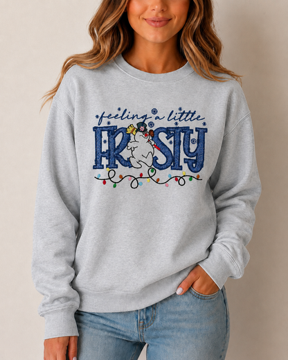 Feeling Frosty Embroidery With Glitter