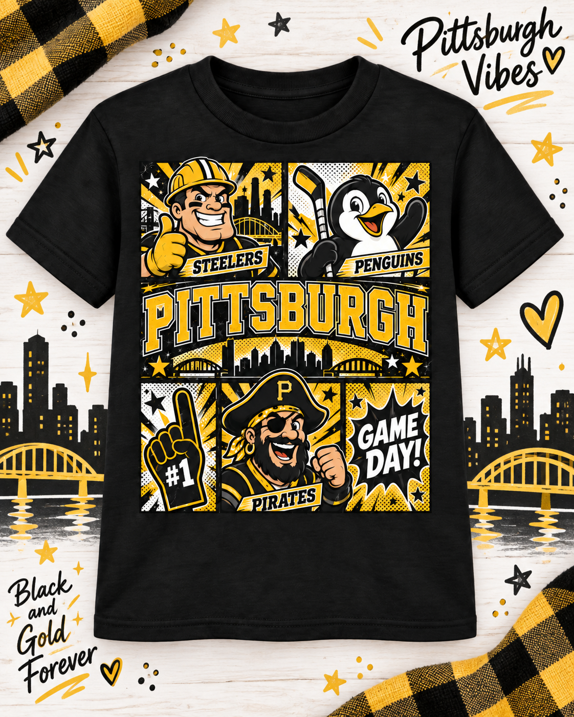 Pittsburgh Themed Spirit Wear