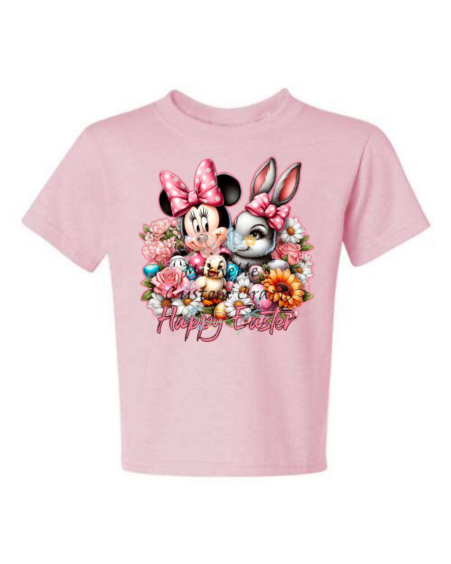 Happy Easter Bunny and Friend Girl T-Shirt