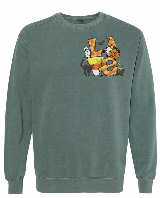 Embroidery Love Halloween Sweatshirt
