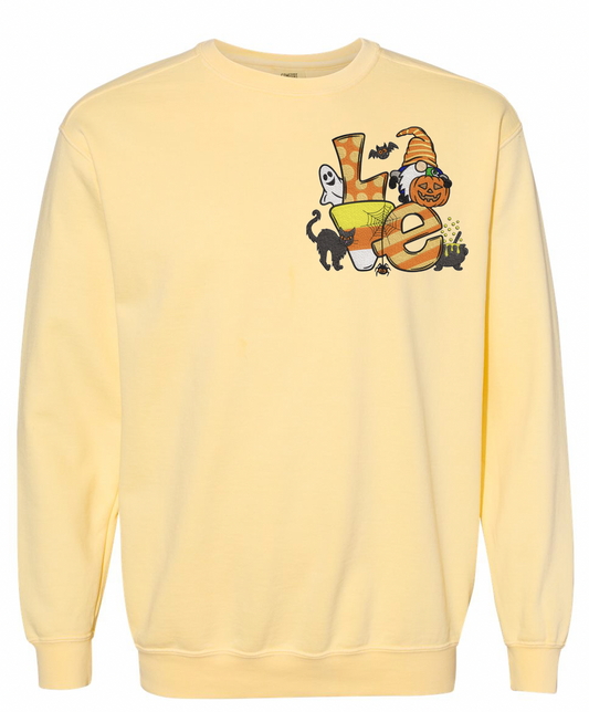 Embroidery Love Halloween Sweatshirt