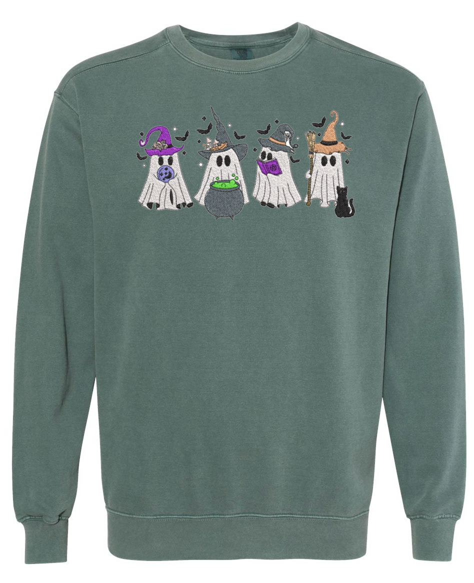 Embroidery Ghost Sweatshirt