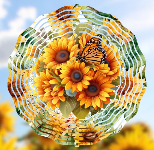 Summer Butterfly Wind Spinner