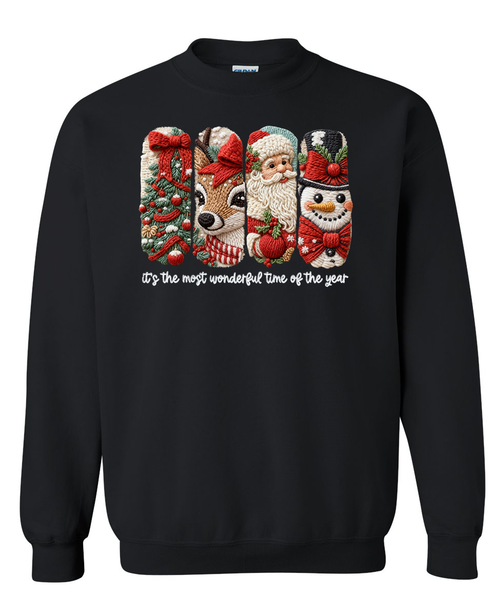 Chunky Knit Coquette Christmas Doodles Shirt