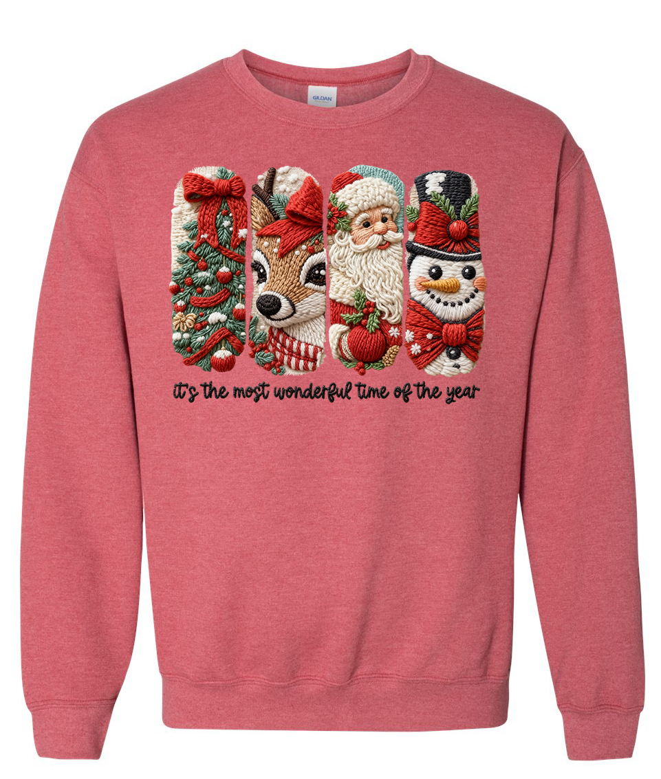 Chunky Knit Coquette Christmas Doodles Shirt