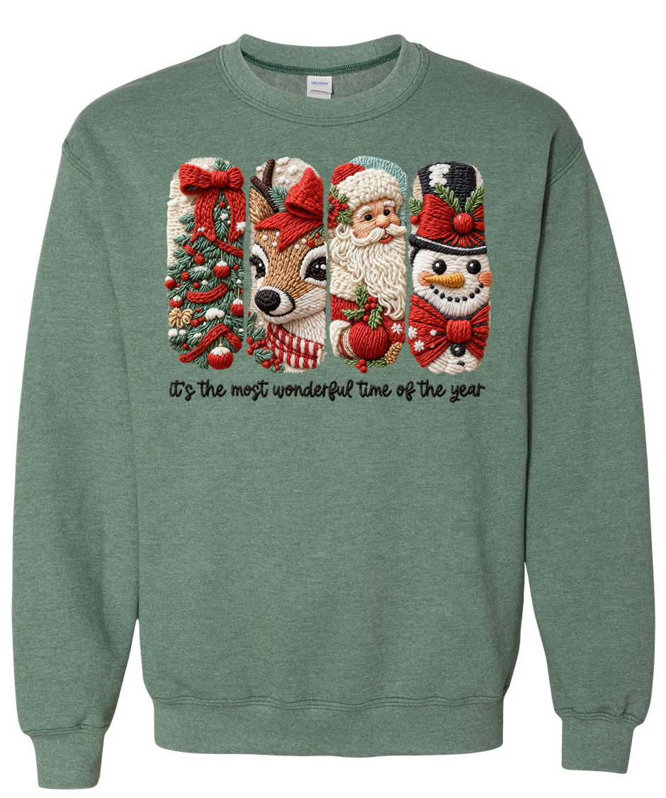 Chunky Knit Coquette Christmas Doodles Shirt