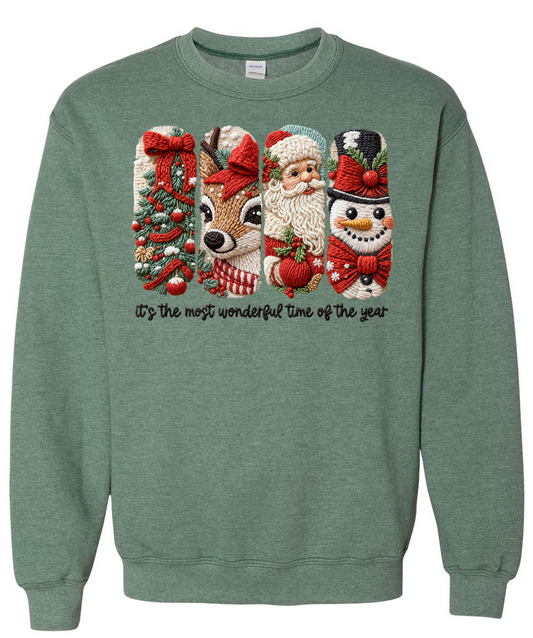 Chunky Knit Coquette Christmas Doodles Shirt