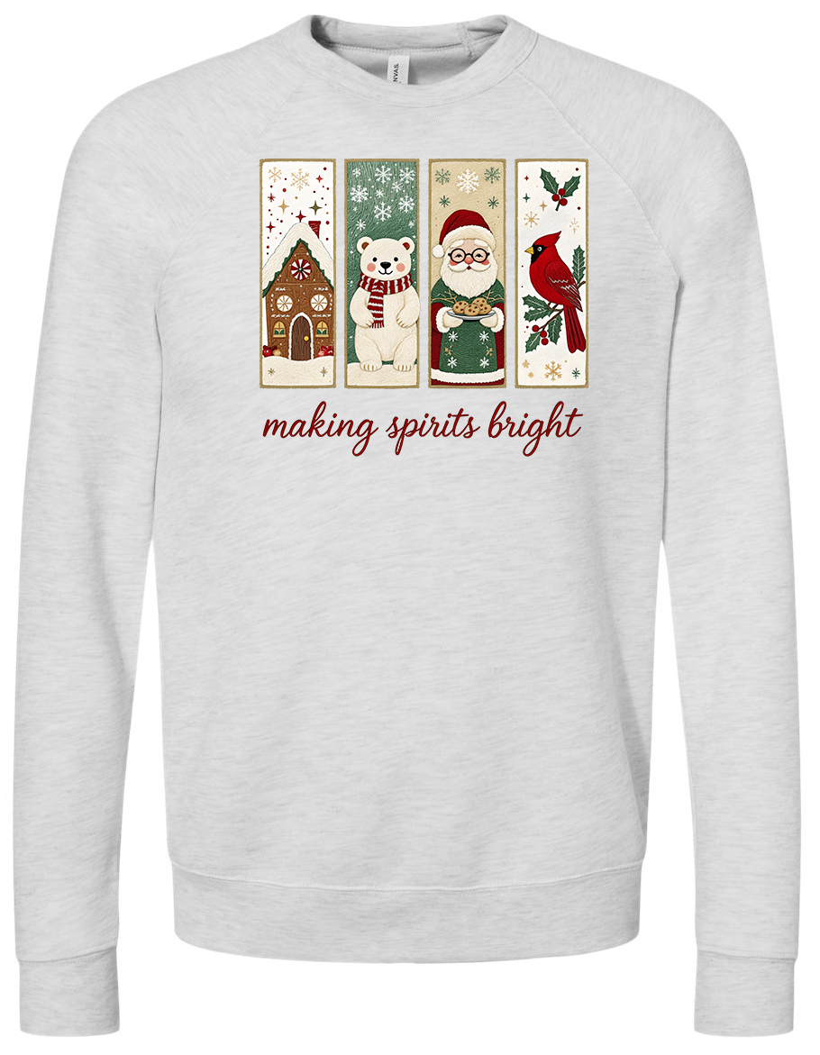 Embroidered-style Making Spirits Bright