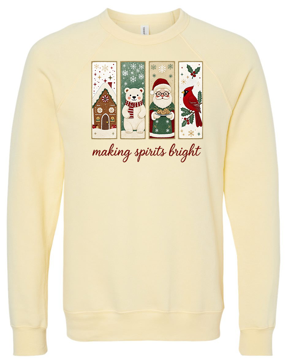 Embroidered-style Making Spirits Bright