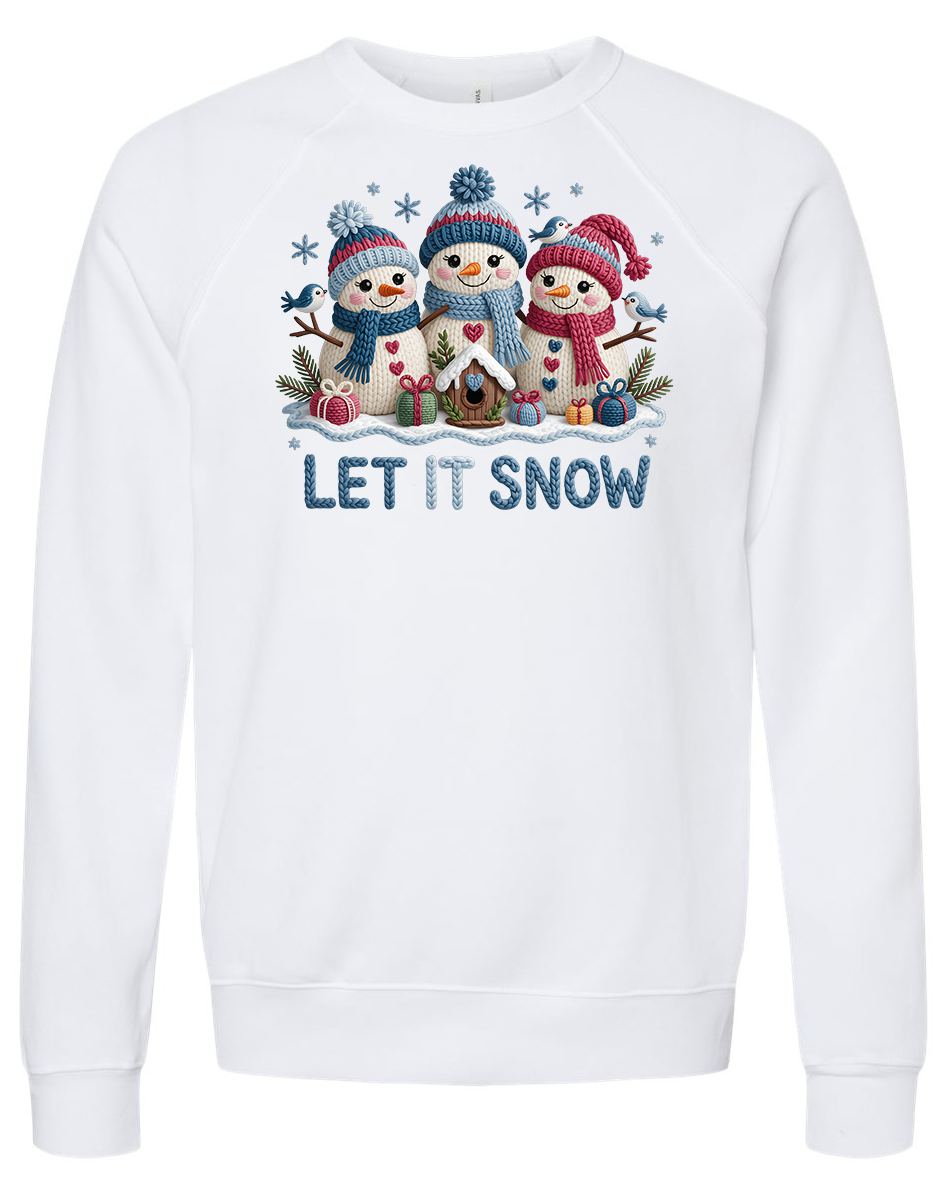 3D Chenille Embroidery Snowmen