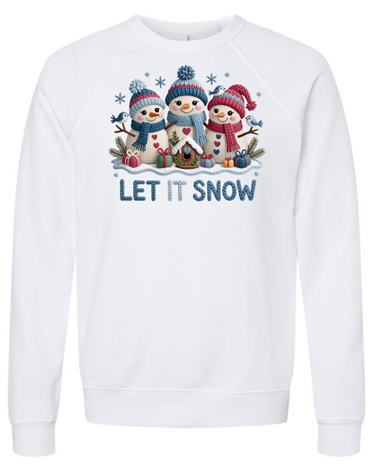 3D Chenille Embroidery Snowmen