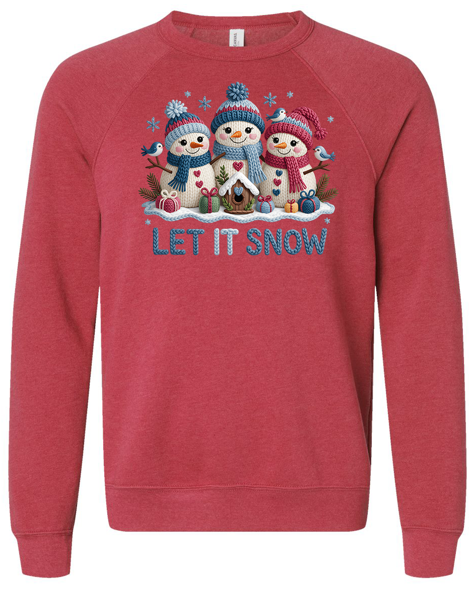 3D Chenille Embroidery Snowmen