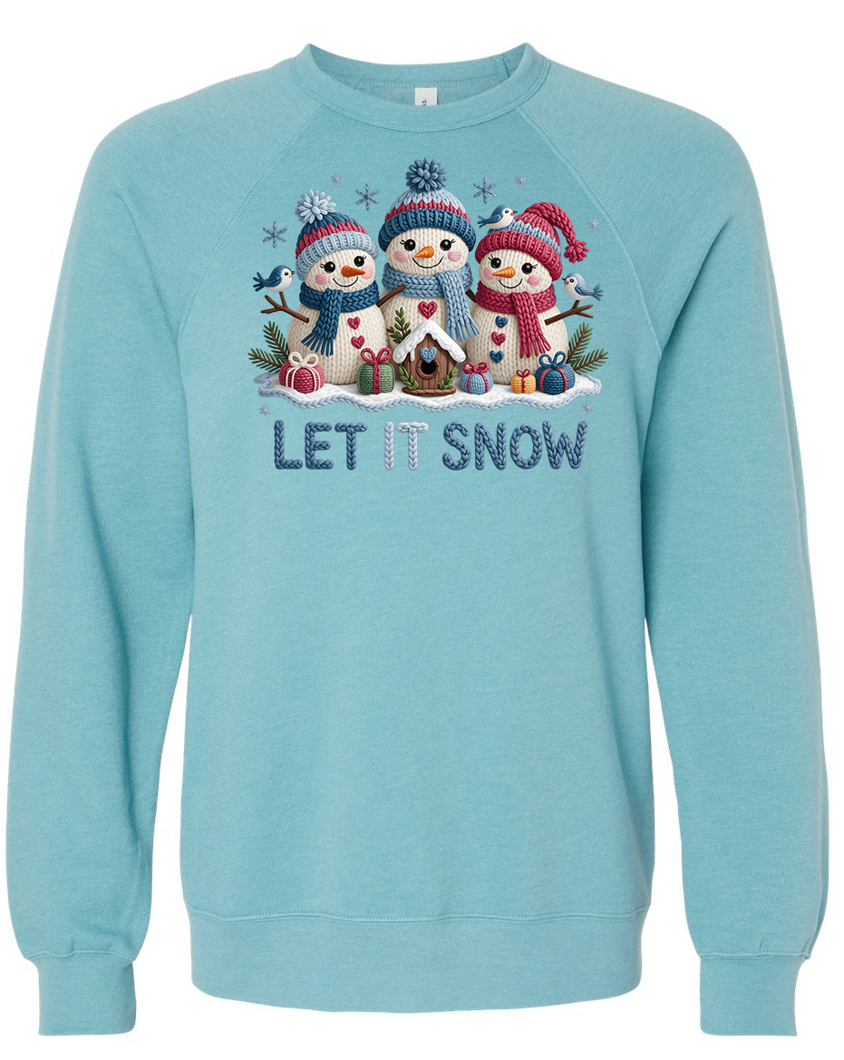 3D Chenille Embroidery Snowmen