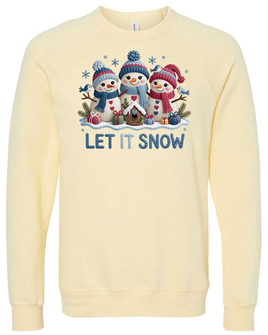 3D Chenille Embroidery Snowmen