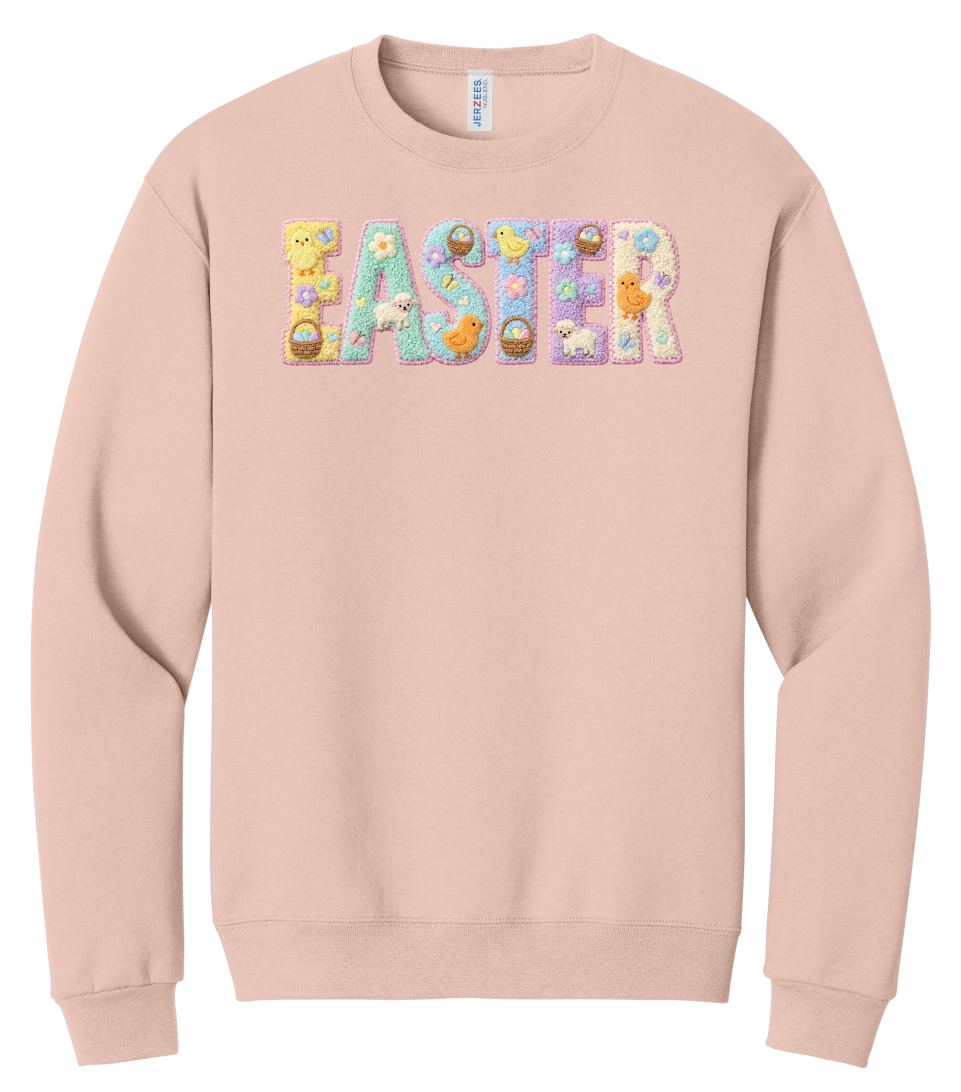 Faux Embroidery Chenille Easter