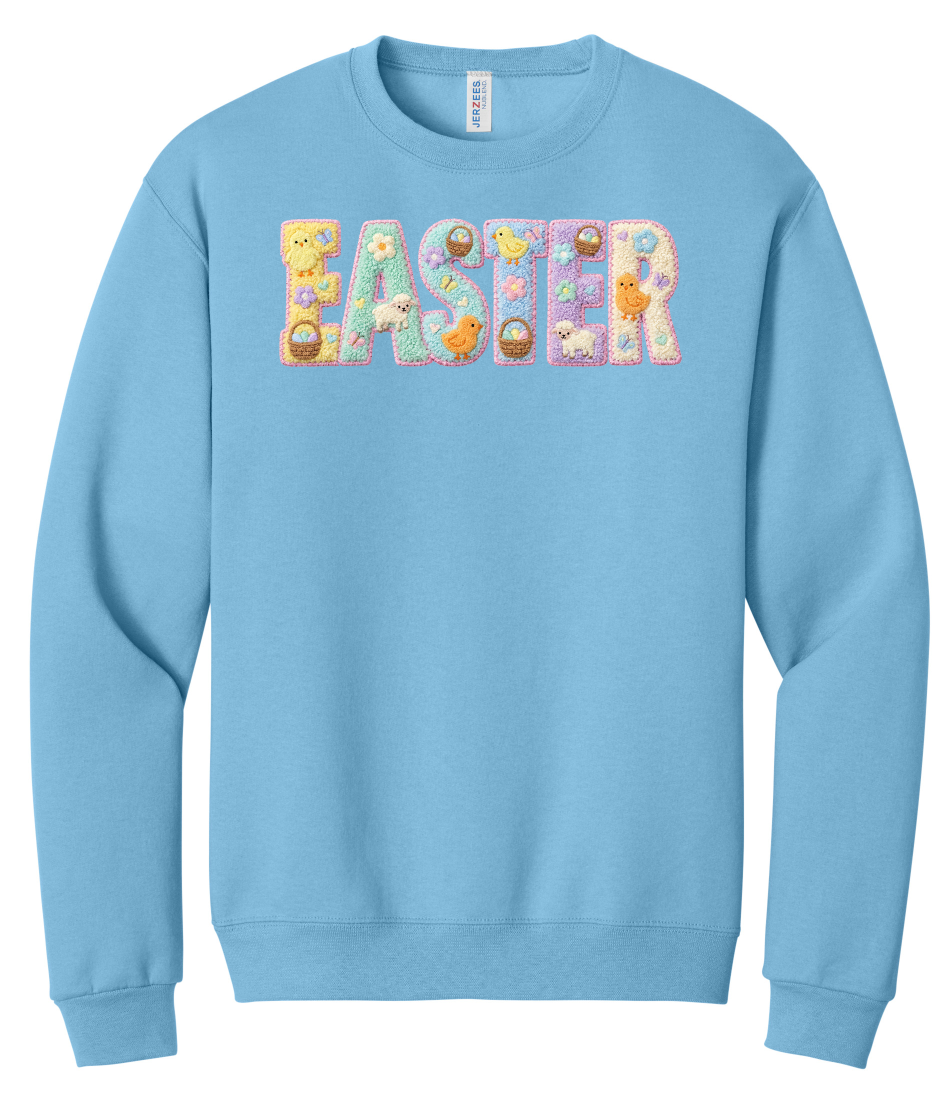 Faux Embroidery Chenille Easter