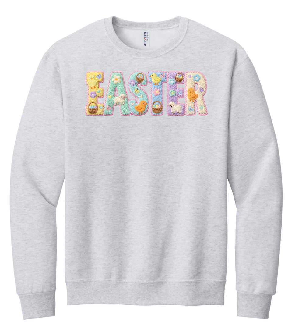 Faux Embroidery Chenille Easter