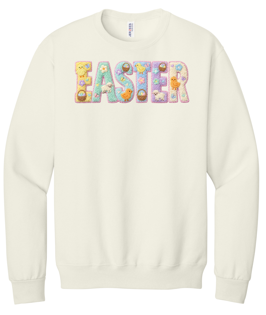 Faux Embroidery Chenille Easter