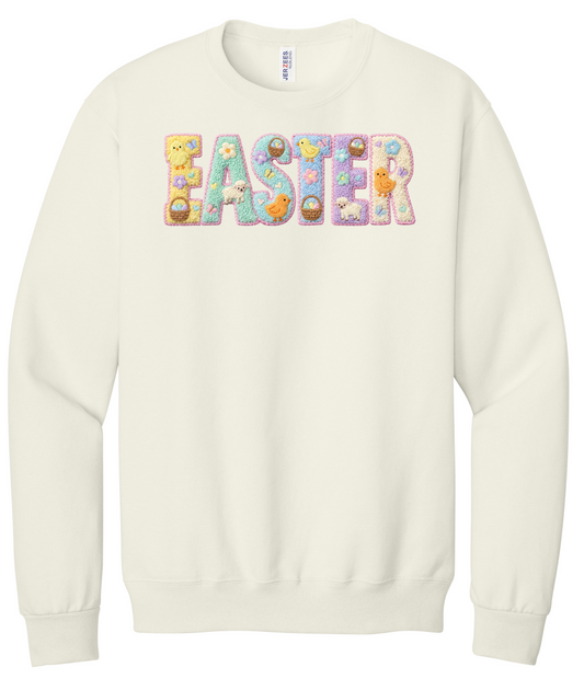 Faux Embroidery Chenille Easter