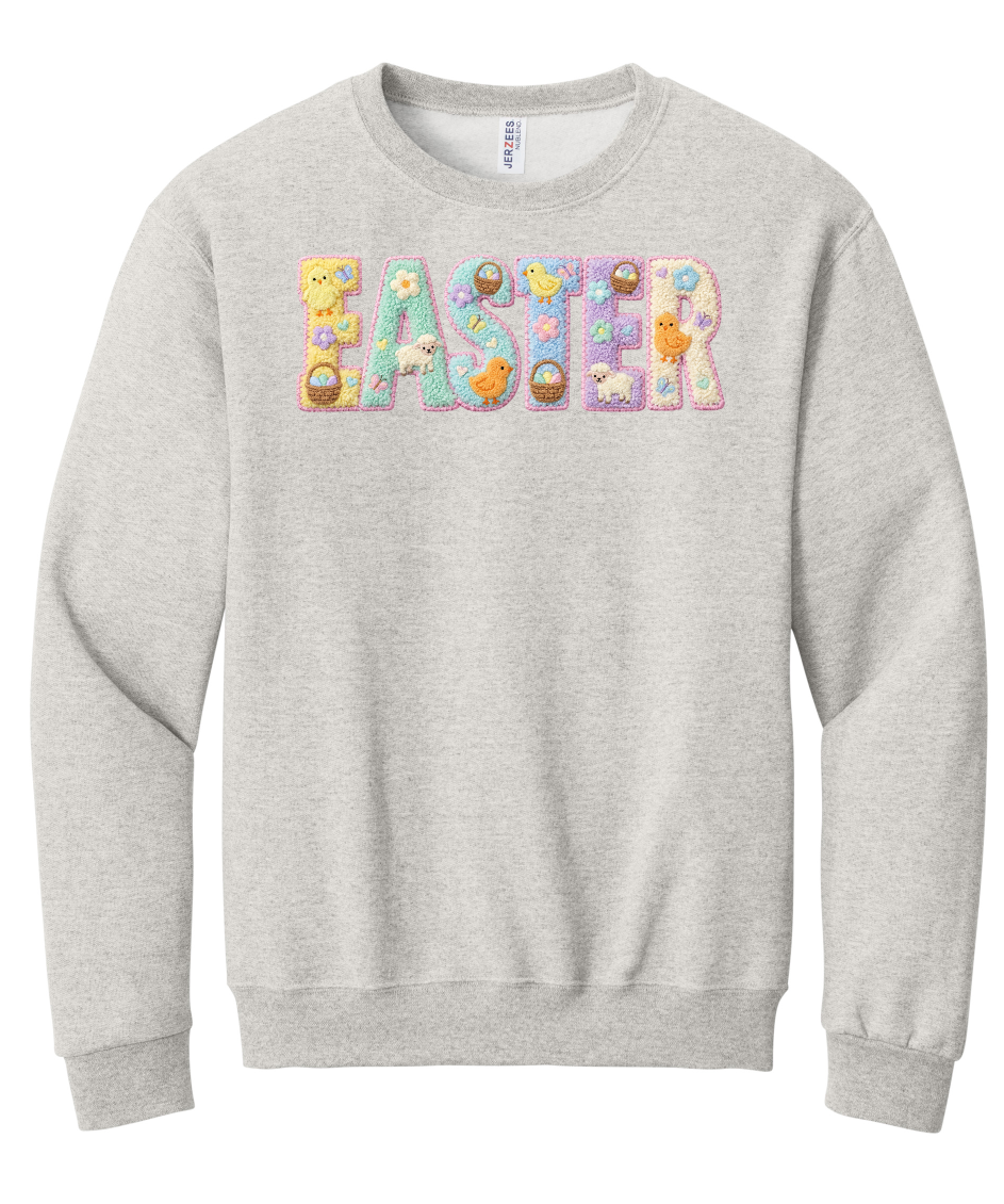 Faux Embroidery Chenille Easter