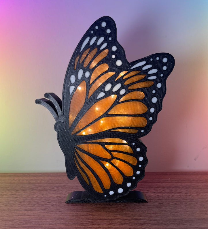 Monarch Butterfly Book Nook / Light-Up Lantern