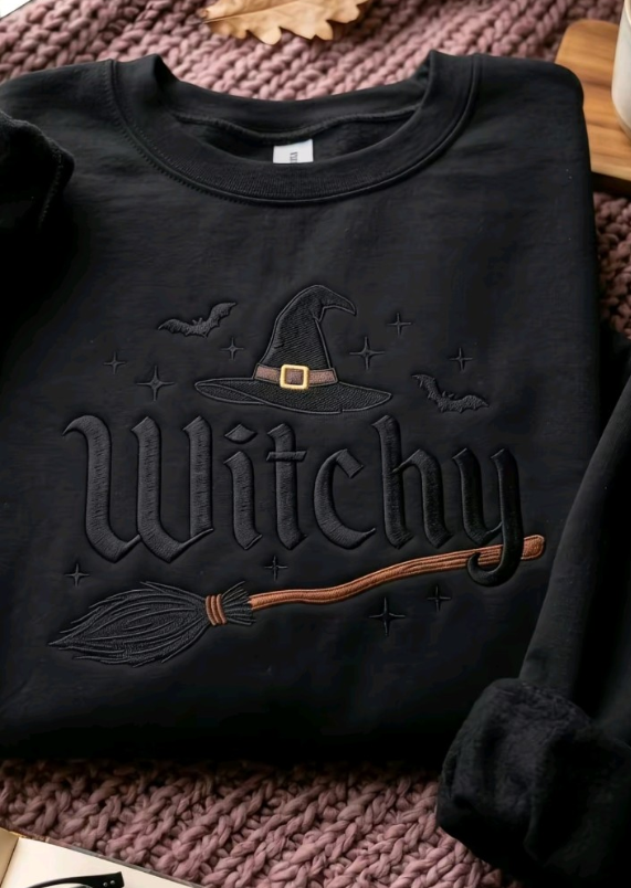 Embroidered Witchy Crewneck