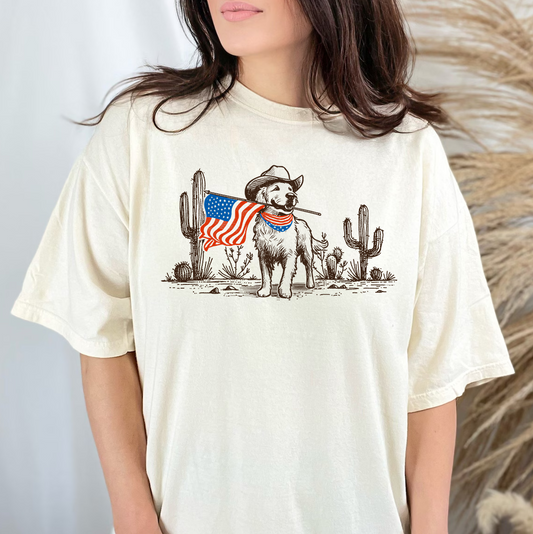 Memorial Day Cowboy Dog