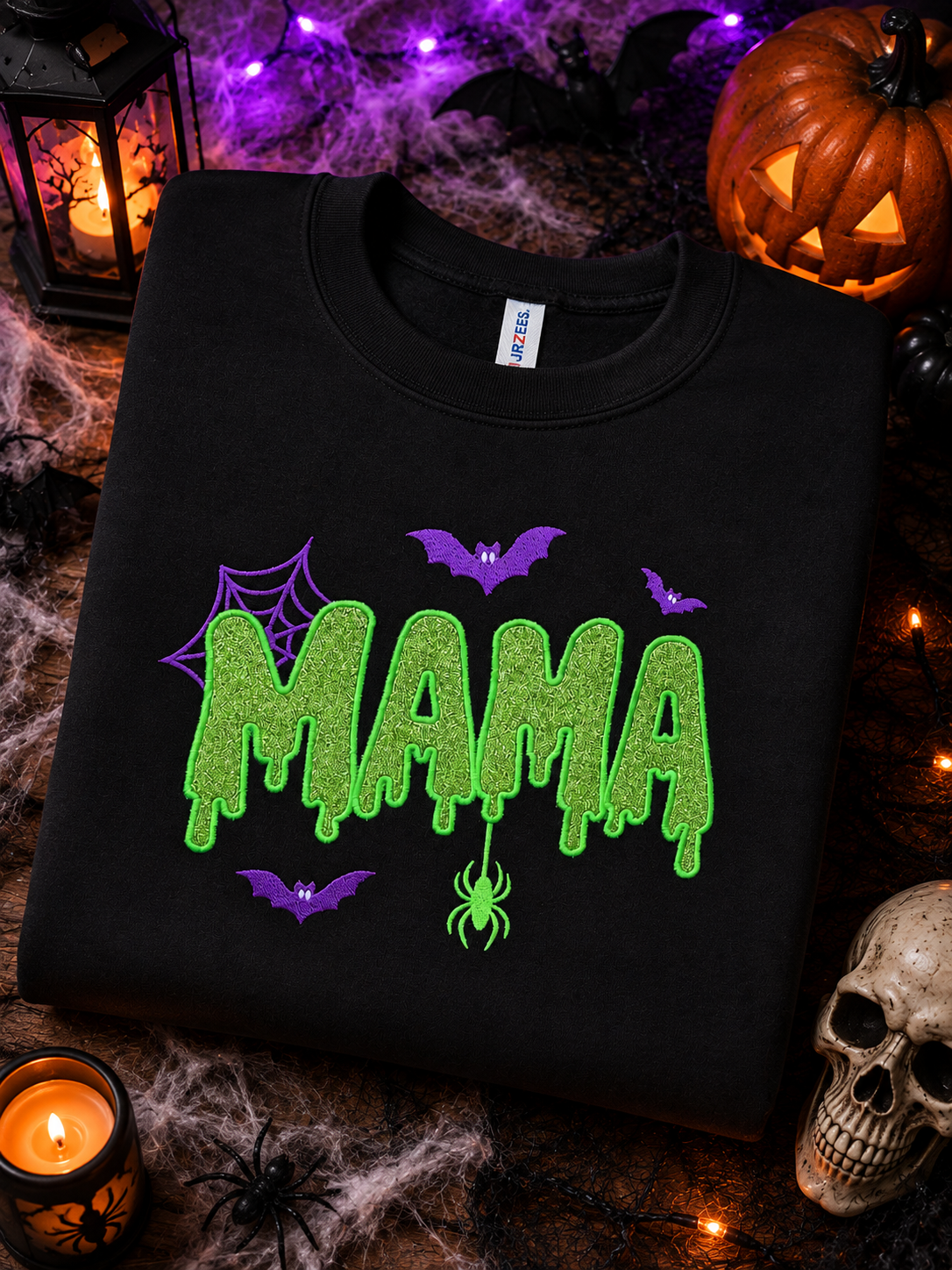 Embroidered Halloween MAMA Crewneck