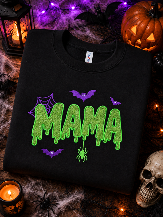 Embroidered Halloween MAMA Crewneck