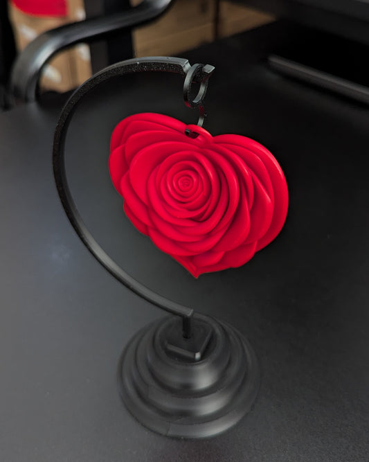 Heart Rose with Stand