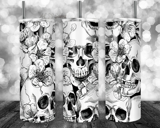 Skull Pattern Tumbler